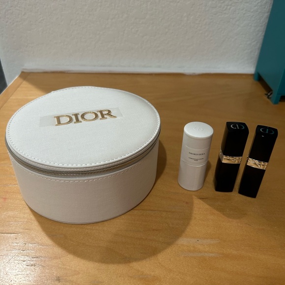 Dior Handbags - Christian Dior Novelty Vanity Pouch with 2 liquid lip stick